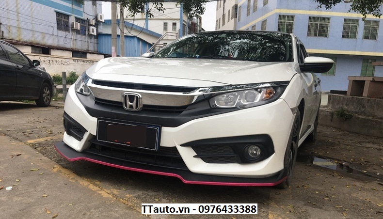 Lip trước sơn màu viền, loại ghép mảnh Civic 2016-2018 (mẫu 7)