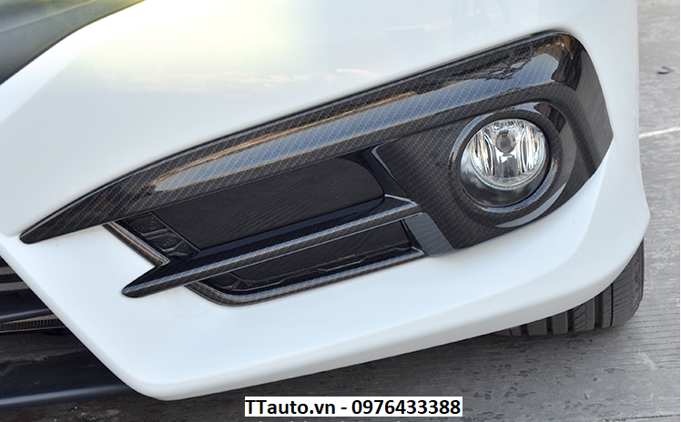 Ốp trang trí đèn gầm trước sau Carbon cho Civic 2016-2018