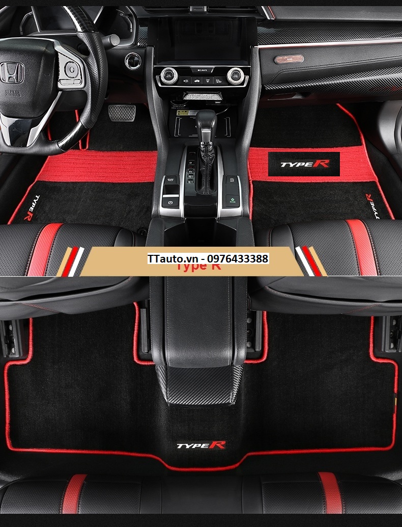 Thảm sàn kiểu Type R cho Civic 2016-2020