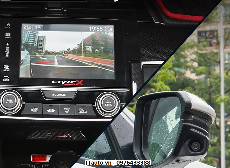Camera Lanewatch quan sát làn đường cho Honda Civic 2016-2021