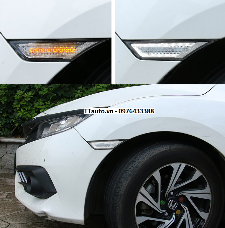 Thay đổi đèn vị trí LED tích hợp đèn chạy ban ngày cho Civic 2016-2020