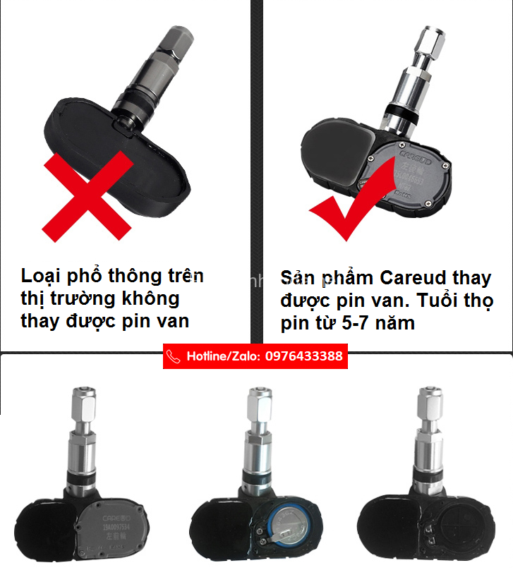 Bộ áp suất lốp lắp nút chờ cho Honda Brio