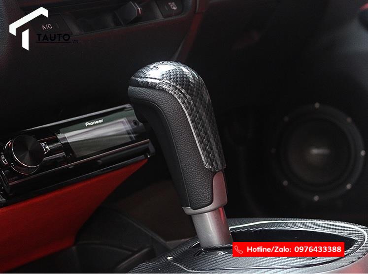 Ốp nội thất và ốp cần số màu đỏ Honda Jazz