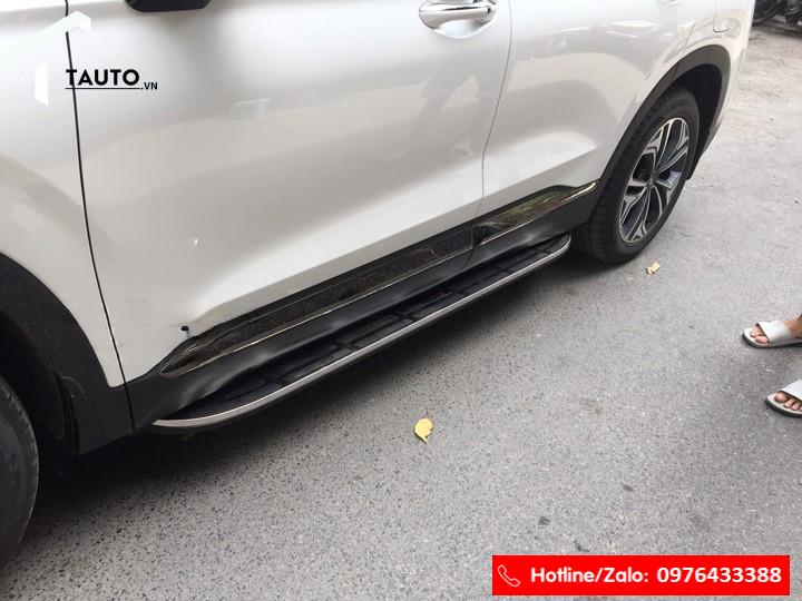 Bậc, Bệ bước chân Hyundai Santafe 2019-2020 – Mẫu tráng gương