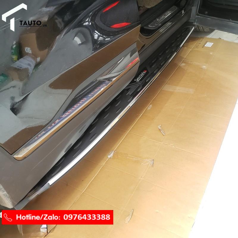 Bệ bước chân Hyundai Santafe 2019-2020 tráng gương chấm bi
