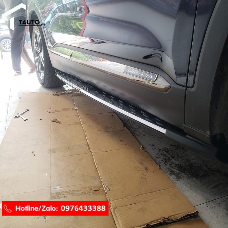 Bệ bước chân Hyundai Santafe 2019-2020 tráng gương chấm bi