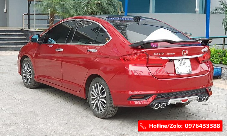 Bộ logo chữ trắng nền đỏ cho Honda City