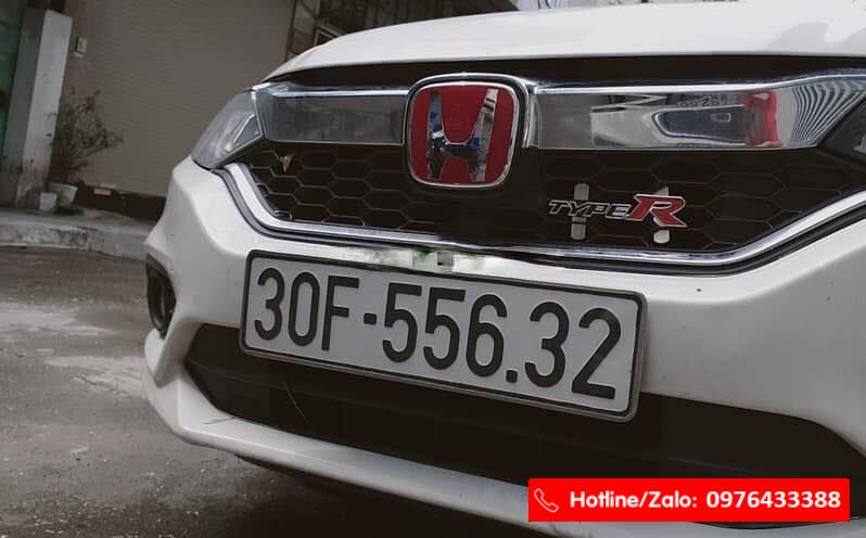Bộ logo chữ trắng nền đỏ cho Honda City
