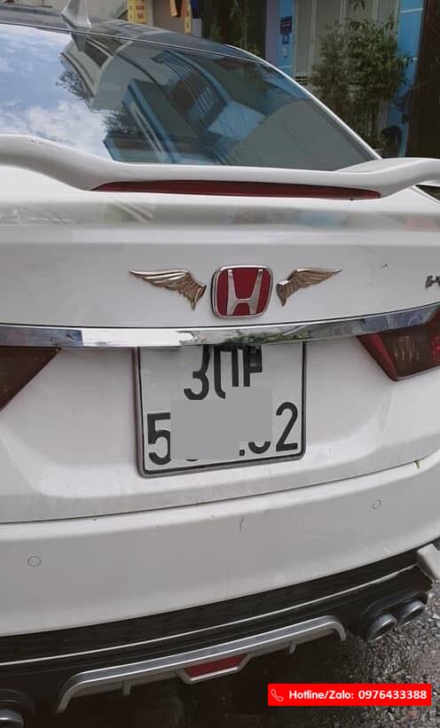 Bộ logo chữ trắng nền đỏ cho Honda City