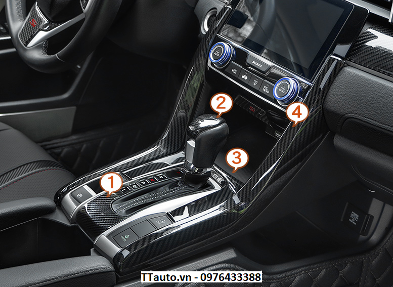 Combo 1 số carbon nội thất Civic 2016-2020