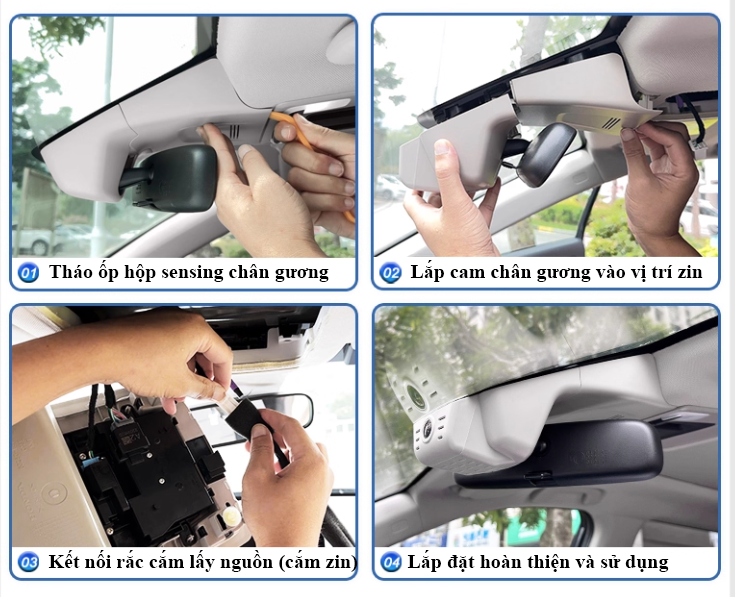 Camera hành trình thay thế ốp chân gương cho Honda CRV 2024 – 2025