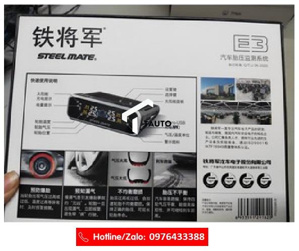 Cảm biến áp suất lốp Steelmate E3 van trong