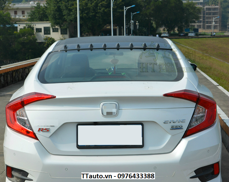 Đuôi lướt gió Top wing kiểu vây cá mập cho Civic 2016-2020