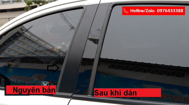 Tấm dán cột cửa đen bóng cho HR-V