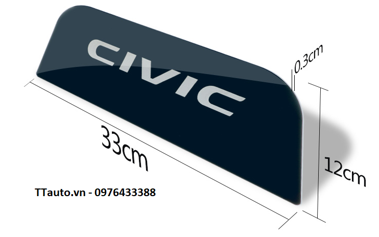 Tấm dán chữ Civic đèn phanh trên cao