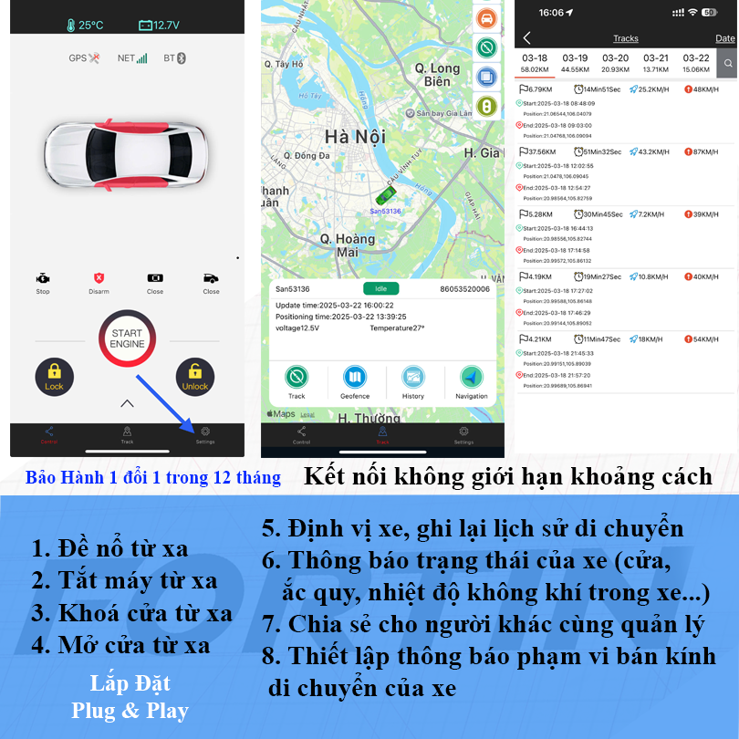Modul 4G Đề nổ từ xa qua điện thoại – Ko giới hạn khoảng cách, định vị