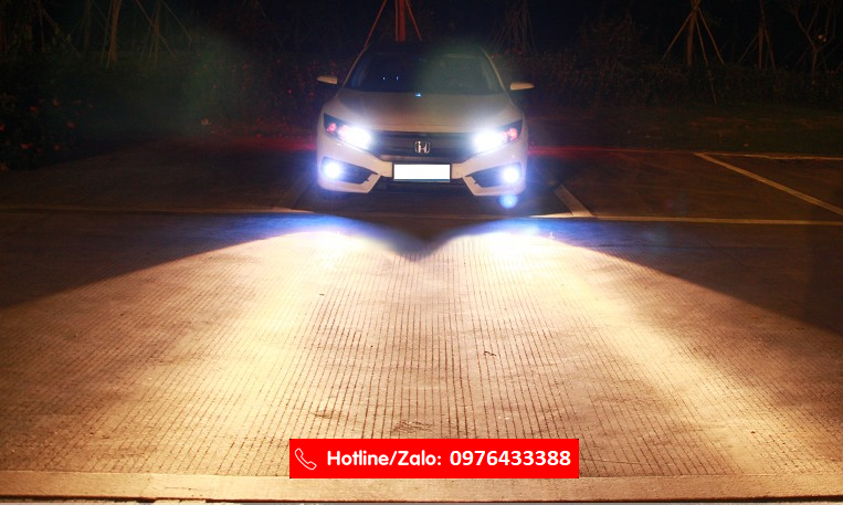 Đèn bi gầm projecter tăng cường độ sáng cho xe Honda