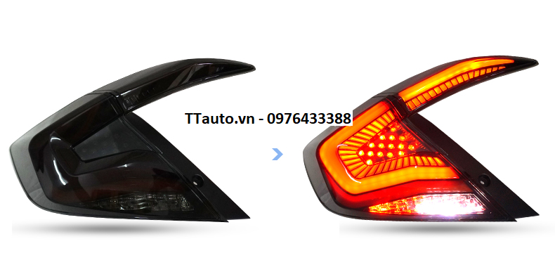 Cụm đèn hậu Led Civic kiểu mới