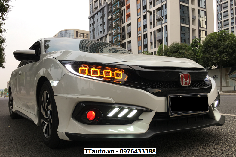 Cụm đèn pha LED kiểu Bugatti cho Civic 2016-2020