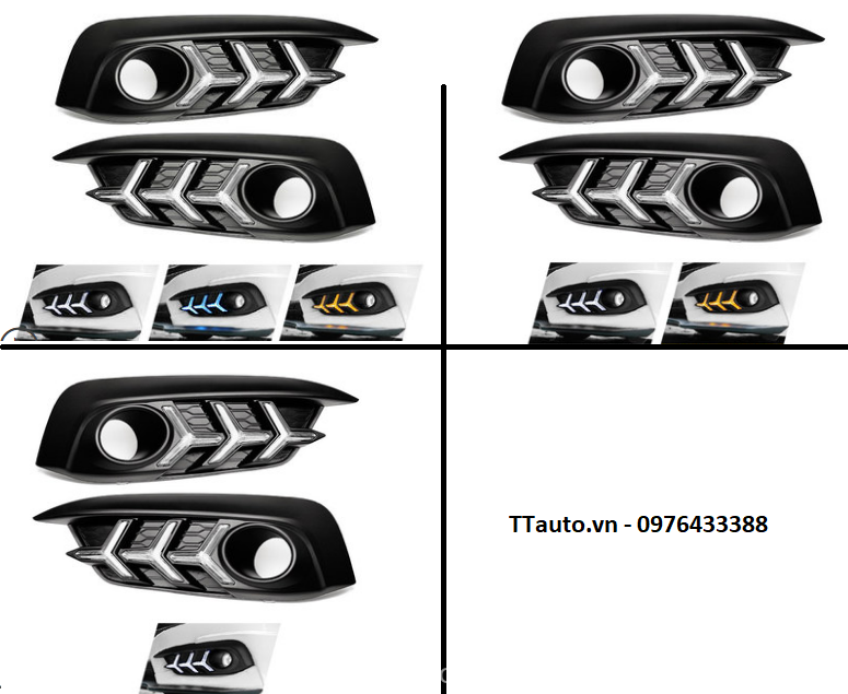 Đèn LED gầm xương cá trước sau kiểu Lamborghini cho Civic 2016-2018