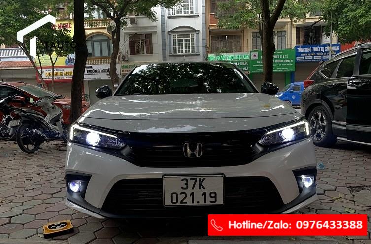 Độ đèn bi gầm tăng sáng cho Honda Civic 2022