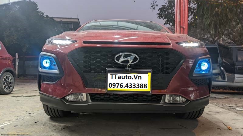 ĐỘ ĐÈN HYUNDAI KONA – BI LASER TITAN PLATINUM PLUS 9+3