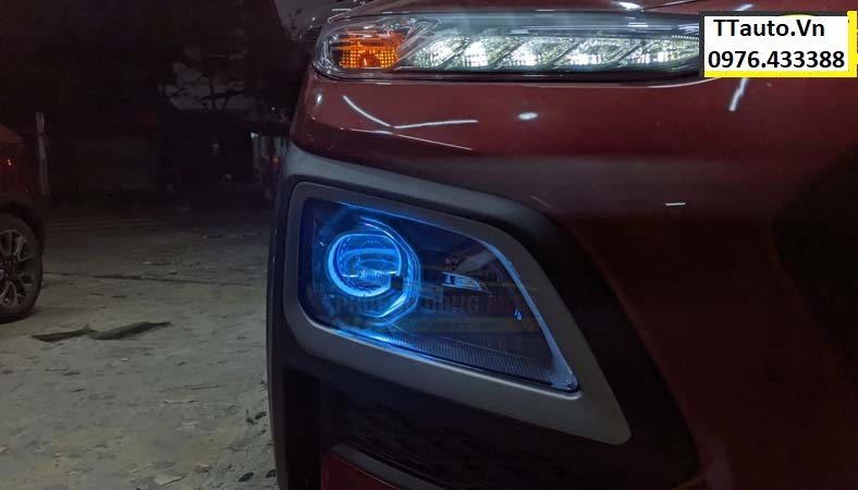 ĐỘ ĐÈN HYUNDAI KONA – BI LASER TITAN PLATINUM PLUS 9+3