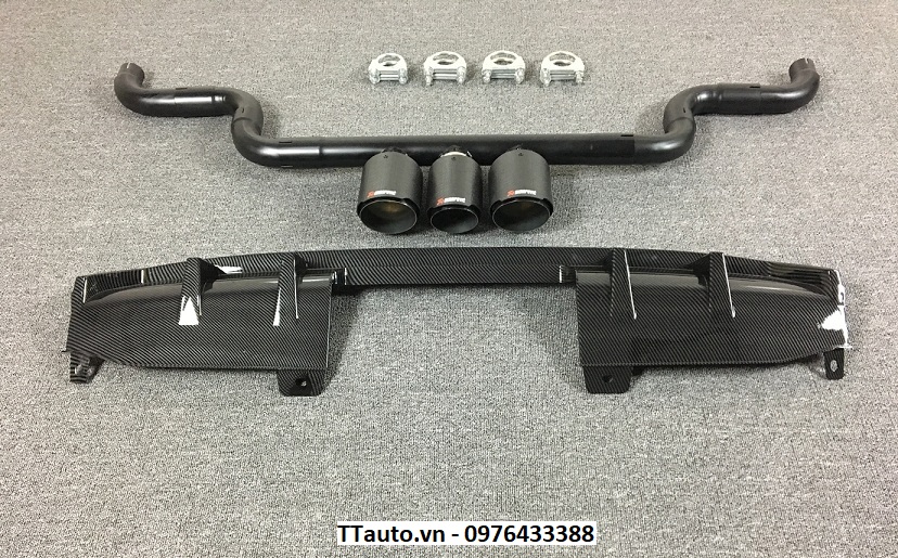 Sửa đổi ống xả kiểu Type R 3 ống xả ở giữa cho Civic 1.5 (pô thật)