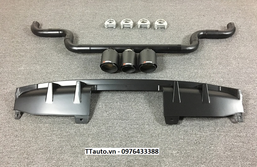 Sửa đổi ống xả kiểu Type R 3 ống xả ở giữa cho Civic 1.5 (pô thật)