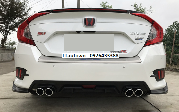 Độ pô kiểu 4 ống xả cho Civic 1.8 (pô thật)