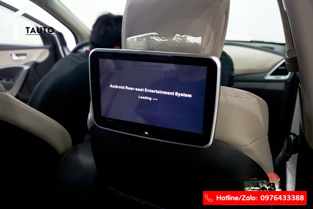 Gắn màn hình gối đầu Android Hyundai Santafe 2019