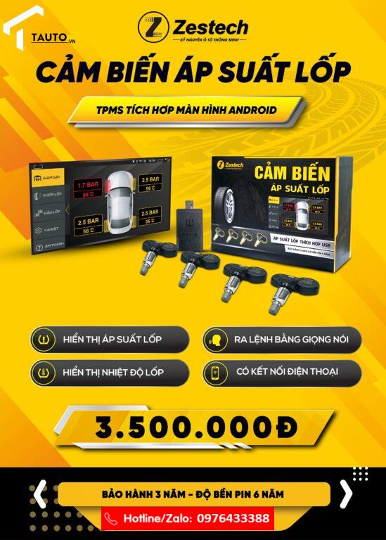 CẢM BIẾN ÁP SUẤT LỐP TÍCH HỢP MÀN HÌNH ANDROID