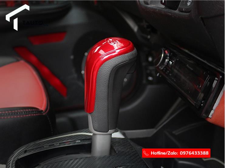 Ốp nội thất và ốp cần số màu đỏ Honda Jazz