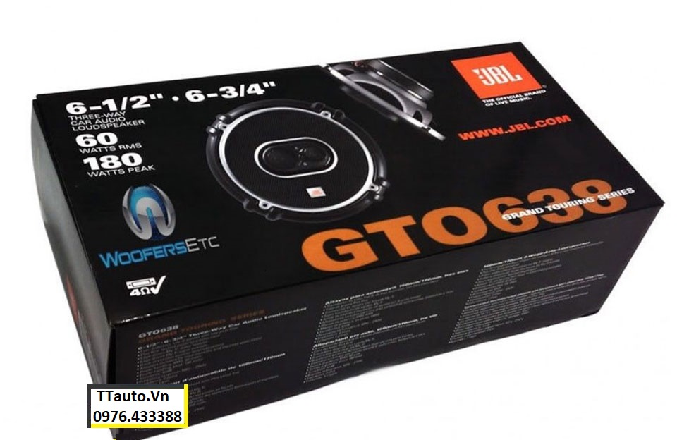 ĐỘ LOA CÁNH JBL GTO 638 3WAY CHÍNH HÃNG