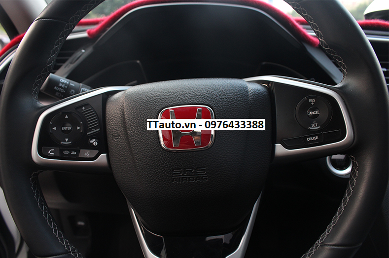 Bộ logo Honda chữ trắng nền đỏ