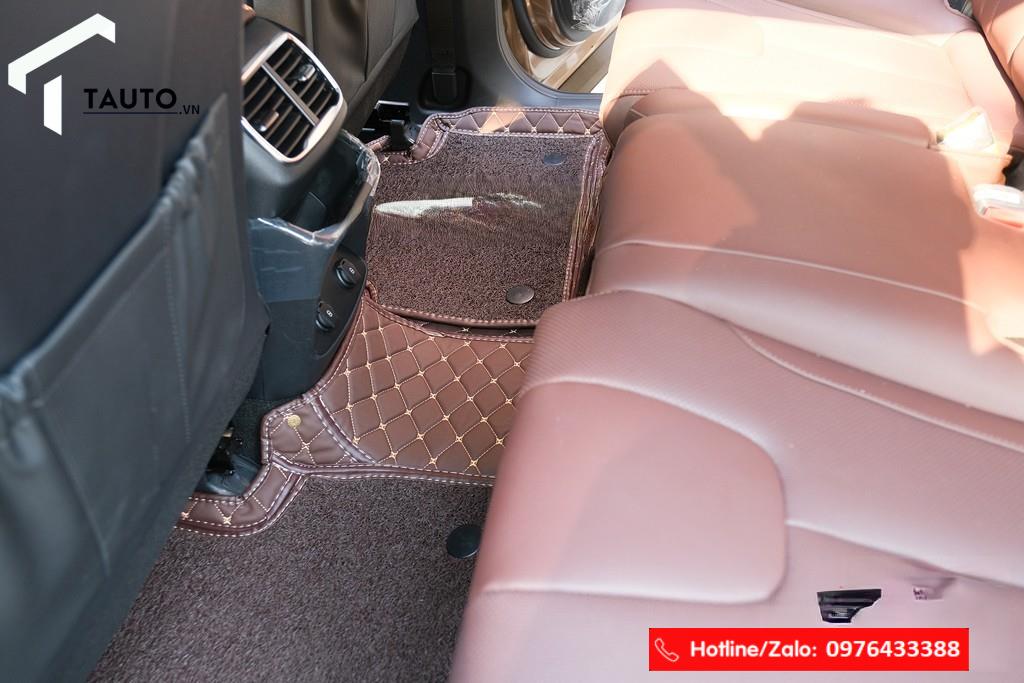 Lót sàn da full cốp cho Hyundai Santafe 2019