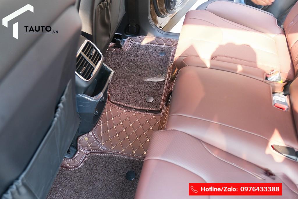 Lót sàn da full cốp cho Hyundai Santafe 2019