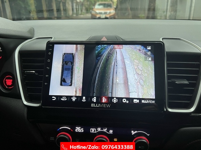 Màn hình Android và Camera 360 cho Honda City