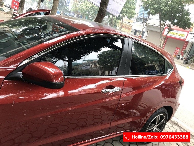 Nẹp chân kính, viền cong kính inox cho Honda HR-V