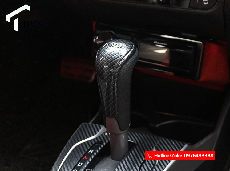 Ốp nội thất và ốp cần số màu đỏ Honda Jazz