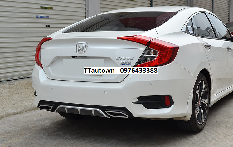 Lip pô kiểu Mercedes cho Civic 2016-2021 (pô giả)