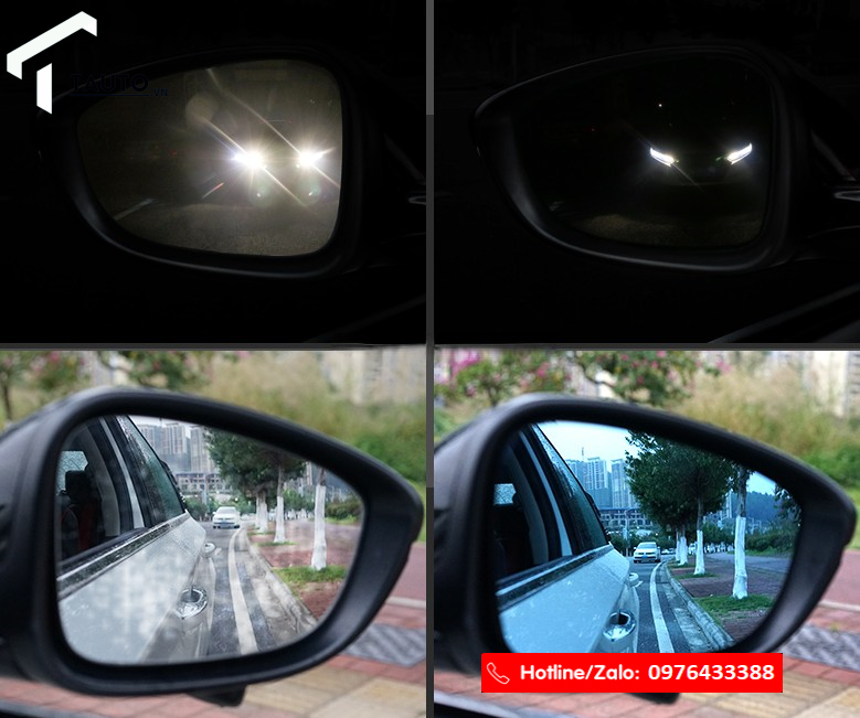 Gương sấy 4 trong 1 tích hợp chống chói LED xi nhan cho Accord các đời