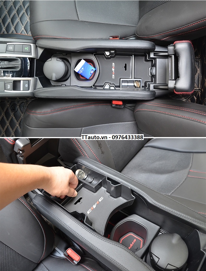 Khay để đồ hộc kê tay Civic 2016-2020 (mẫu 1)