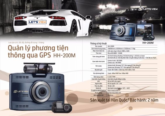 CAMERA HÀNH TRÌNH LET’S VIEW HH200M ( CHÍNH HÃNG HÀN QUỐC )