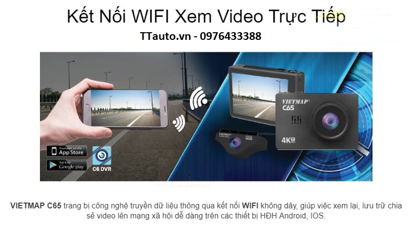 CAMERA HÀNH TRÌNH VIETMAP C65 CHÍNH HÃNG
