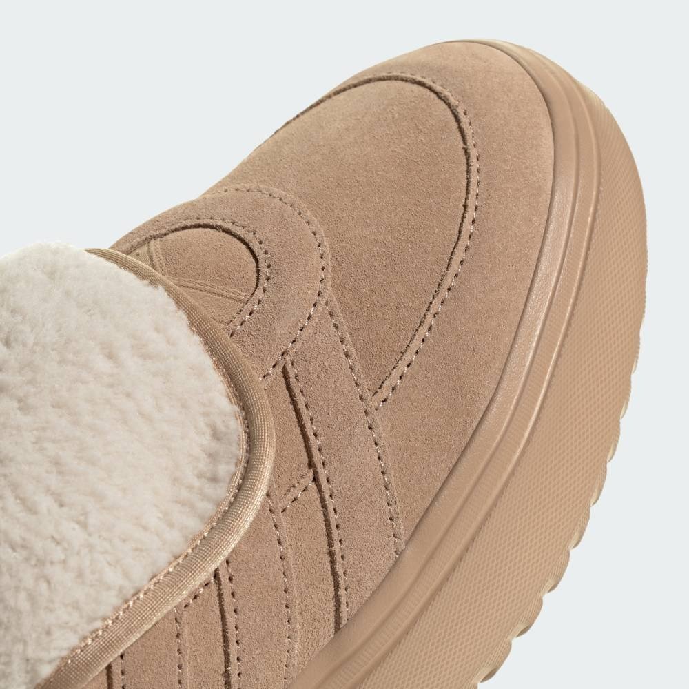 Giày sục adidas Grand Court Mule lót lông - màu cát