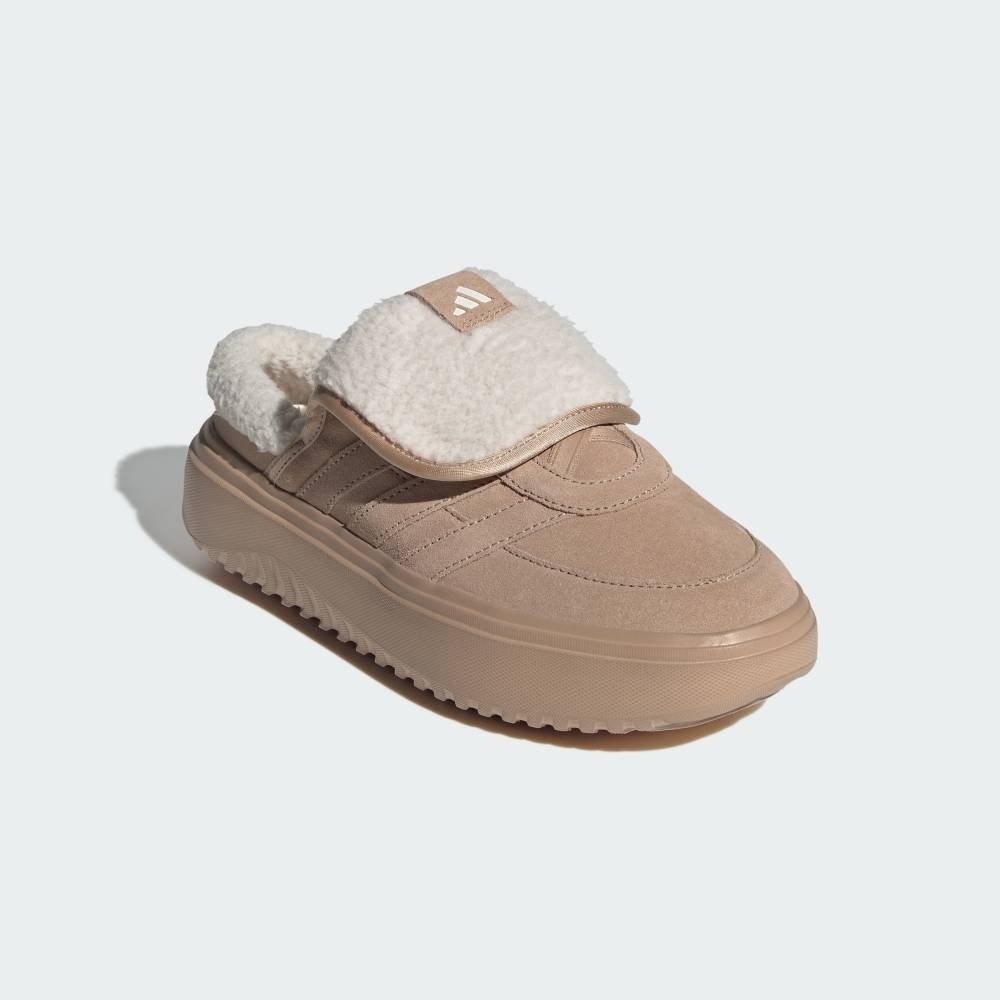 Giày sục adidas Grand Court Mule lót lông - màu cát
