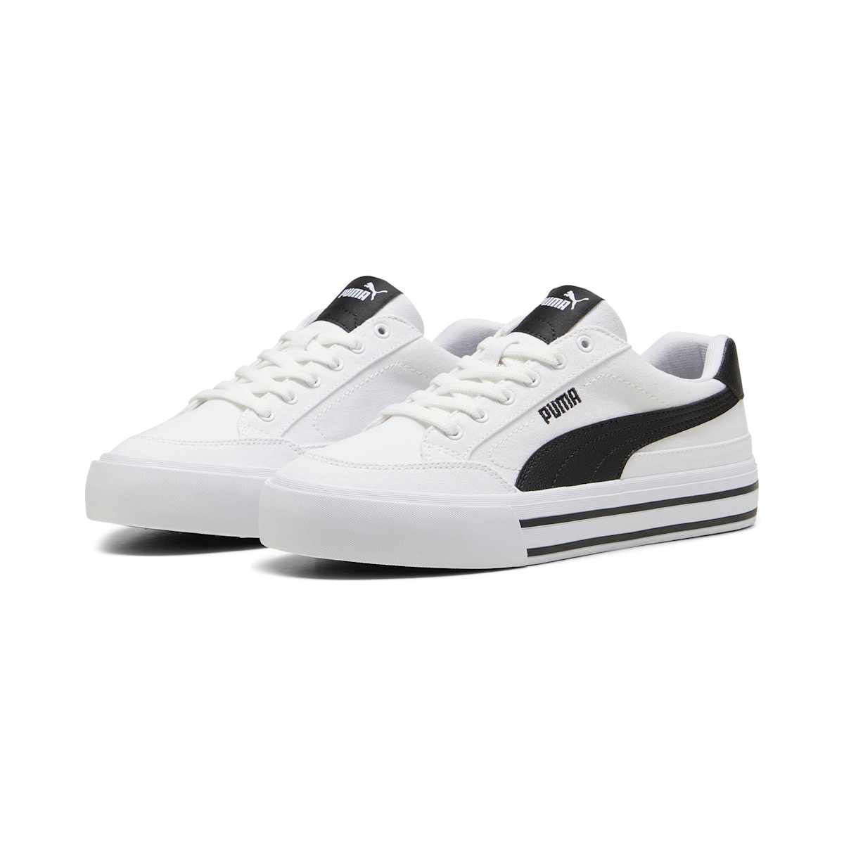 Sneaker PUMA Court Classic trắng đế độn cao