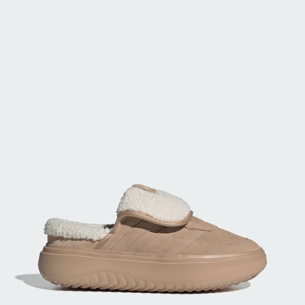 Giày sục adidas Grand Court Mule lót lông - màu cát