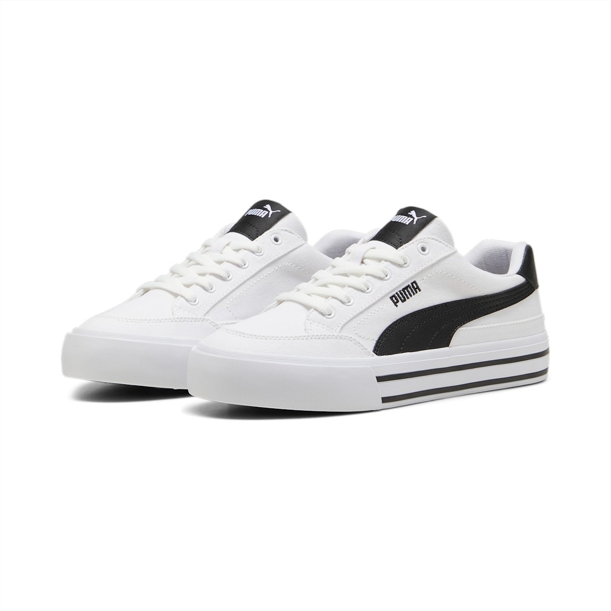 Sneaker PUMA Court Classic trắng đế độn cao